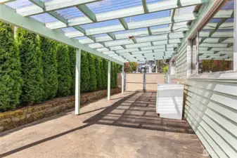 Carport parking provides a 3rd covered parking area