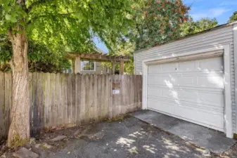 Alley access with detached garage