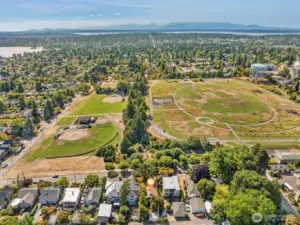 Right across the street from Maple Leaf Park! One of the best parks in the city! They have pickleball courts and a great jogging path!