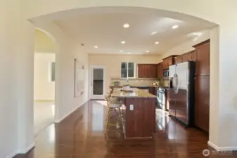This shot shows the entryway into the bedroom on this main floor (there's an adj shower too!)