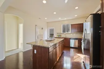 This shot shows the entryway into the bedroom on this main floor (there's an adj shower too!)