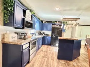 Main kitchen with stainless steel appliances
