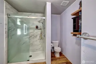 Main home primary bathroom extra large updated shower