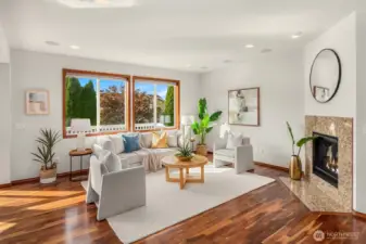Fell in love with this beautiful and bright family room!
