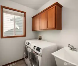 Laundry room is right by the main level bedroom, you could possibly add a shower here!
