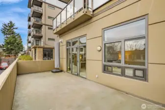 Corner + end unit, 12' ceilings and your own private 350 sqft patio terrace, West Facing (w/water views?!)