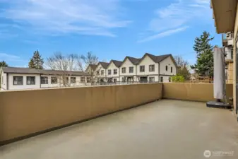 Corner + end unit, 12' ceilings and your own private 350 sqft patio terrace, West Facing (w/water views?!)