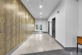 Entry Vestibule and Elevator Bay to the Rooftop or Garage