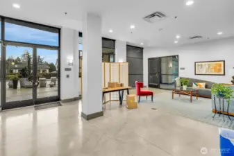 Mail & Package room - community terrace and fitness center entry