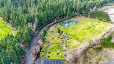 Park w/ Tennis, Basketball, & Volleyball Court