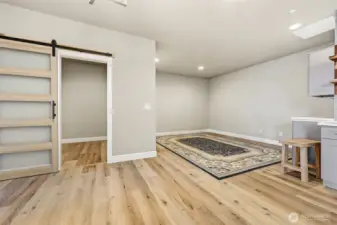 Office/den in the basement as well as flex space