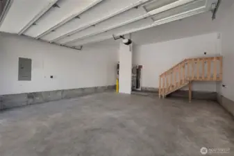 Laundry center in garage, washer and dryer included!