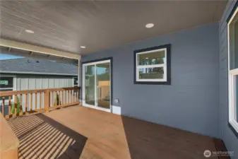 Spacious covered deck.