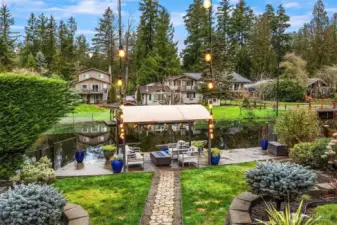 set up to enjoy, entertain or just relax and quietly enjoy the peace that water brings.