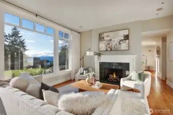 Big picture window for views and light plus a cozy FP that is plumbed for a gas insert