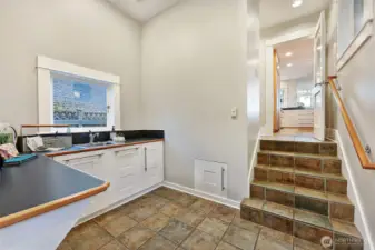 Great entry from garage