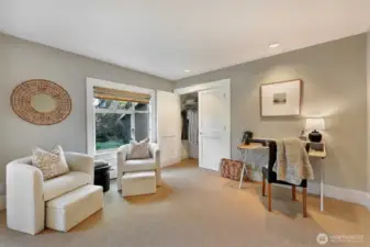 Same room; Its large with tons of space for long term living; great guest suite