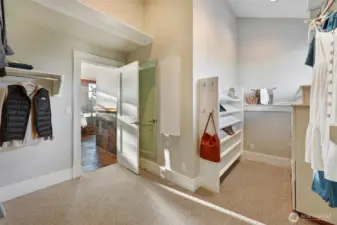 Off the bath, large primary closet