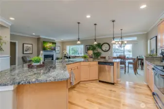 High-end finishes throughout: gorgeous hardwood floors, pendant lighting, and a convenient instant hot water dispenser