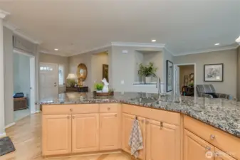 Expansive sightlines throughout the main level emphasize the home's airy, open feel, perfect for modern living