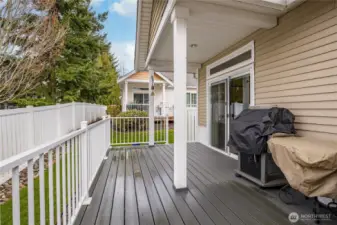 A peaceful setting for outdoor dining or morning coffee