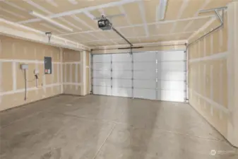 2 car garage with ample storage space.