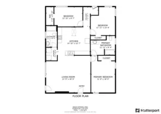 Nice floor plan with 2 wings of bedrooms separated by central kitchen and great room.