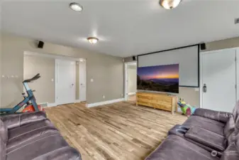 Media Room with Projector and Surround Sound