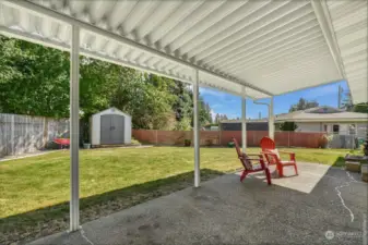 Enjoy your morning coffee or BBQ with guests on this roomy covered patio!