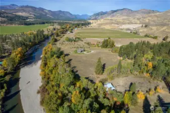 Aerial of property looking north