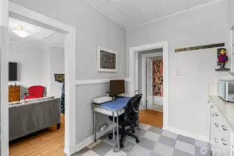 Just enough room for a table or desk