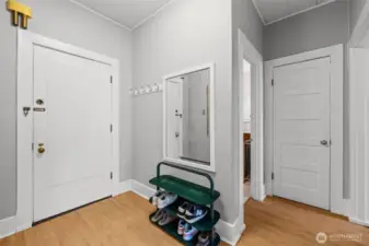 Wide entry and deep hall closet
