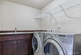 Convenient second floor laundry room.