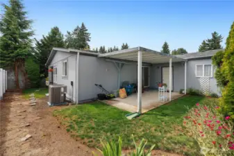 Large backyard, which many units do not have in this development