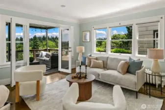Views and privacy from this main floor perch.