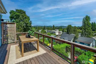 Excellent deck is huge and expansive to take in the views.
