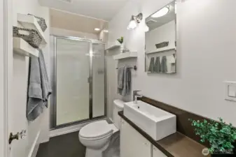 Middle level 2nd bathroom (located off middle living room).