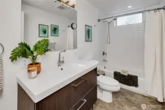 Downstairs full bath.