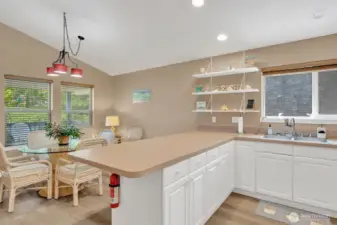 Dining room and breakfast bar to seat a crowd