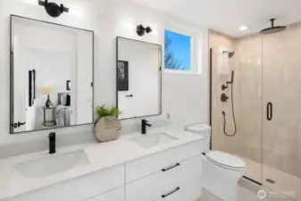 Bathrooms have in-floor radiant heat.