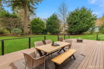 Large Trex Deck and Cable Railings Off Kitchen and Great Room Provide Tremendous Outdoor Living
