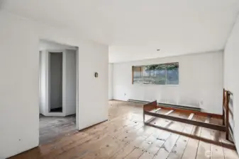 Primary bedroom on main level with 3/4 bath