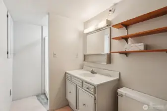 3/4 bath on lower level