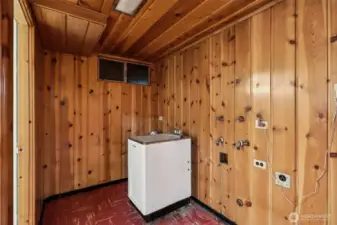 Laundry area on lower level