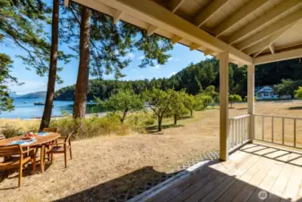 Front porch with the best views of the bay and beyond