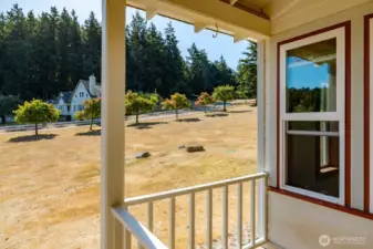 The historic original farmhouse now houses caretaker offices, library, and community space.