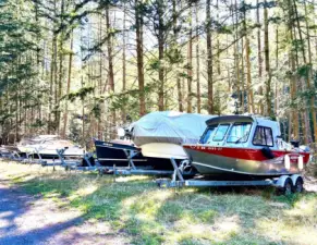 Upland boat storage is available for members. Large boats as well as smaller kayaks.
