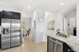 A stunning photo of light dancing with shadows, sharp lines and soft colors. This home provides a warm feeling throughout.