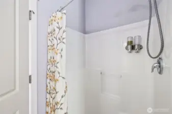 Primary suite step-in shower.