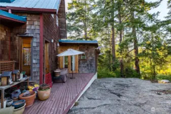 Back deck off of dining area.